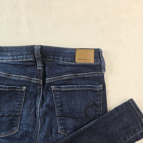 American Eagle Hi Rise Jegging Women’s 6 Regular Dark Wash Stretch Denim Jeans - Picture 10 of 11